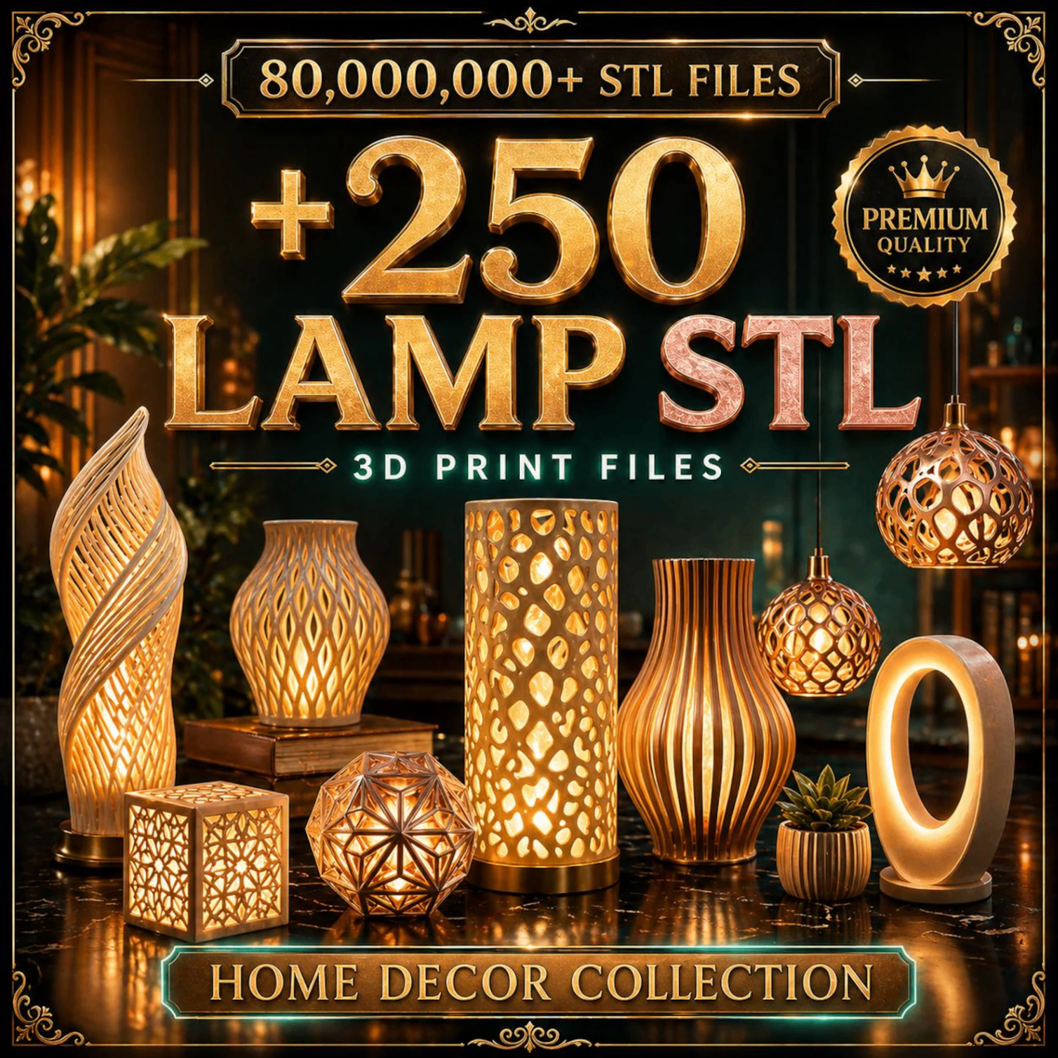 250+ Lamp STL Home Decor Collection