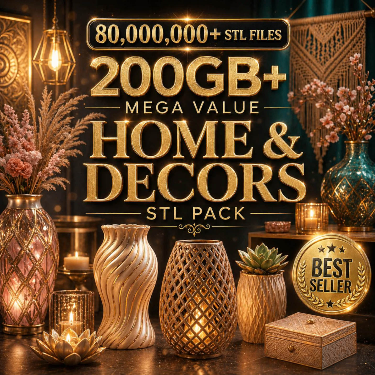 200GB+ mega value home and decor STL pack